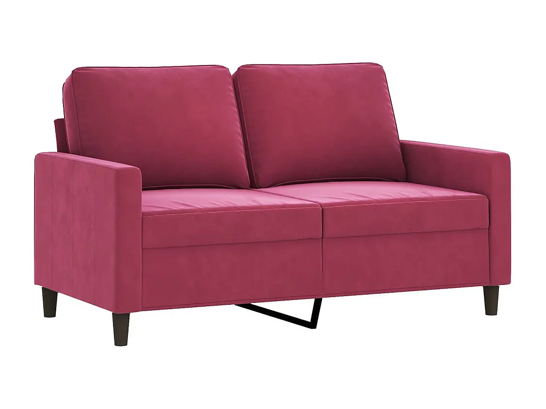 Set di Divani 4 pz Rosso Vino in Velluto