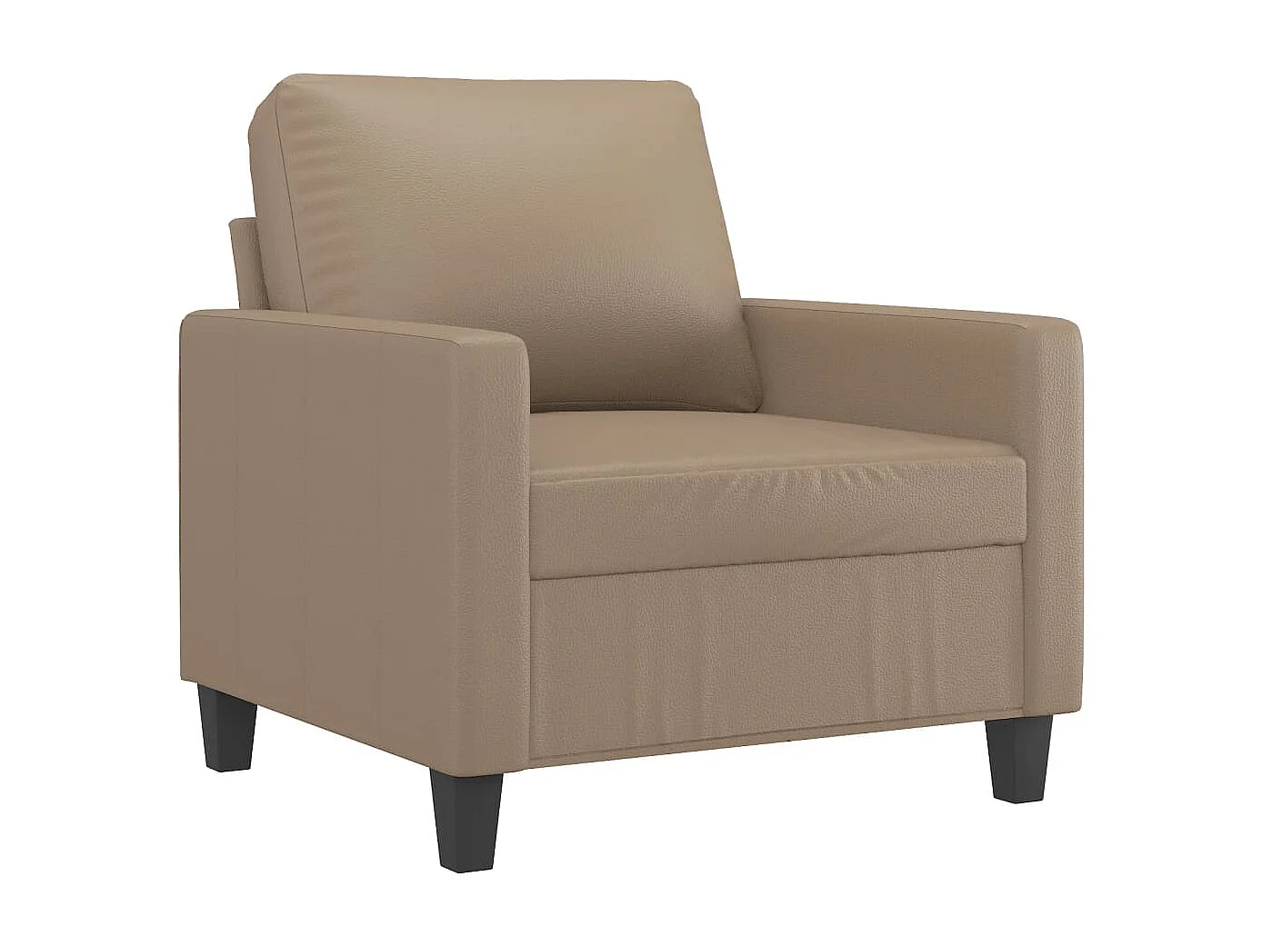 Fauteuil 60 cm kunstleer cappuccinokleurig