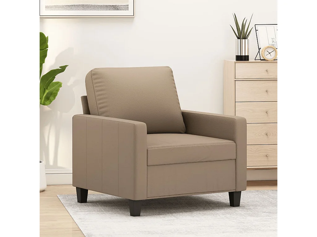 Sessel Cappuccino-Braun 60 cm Kunstleder