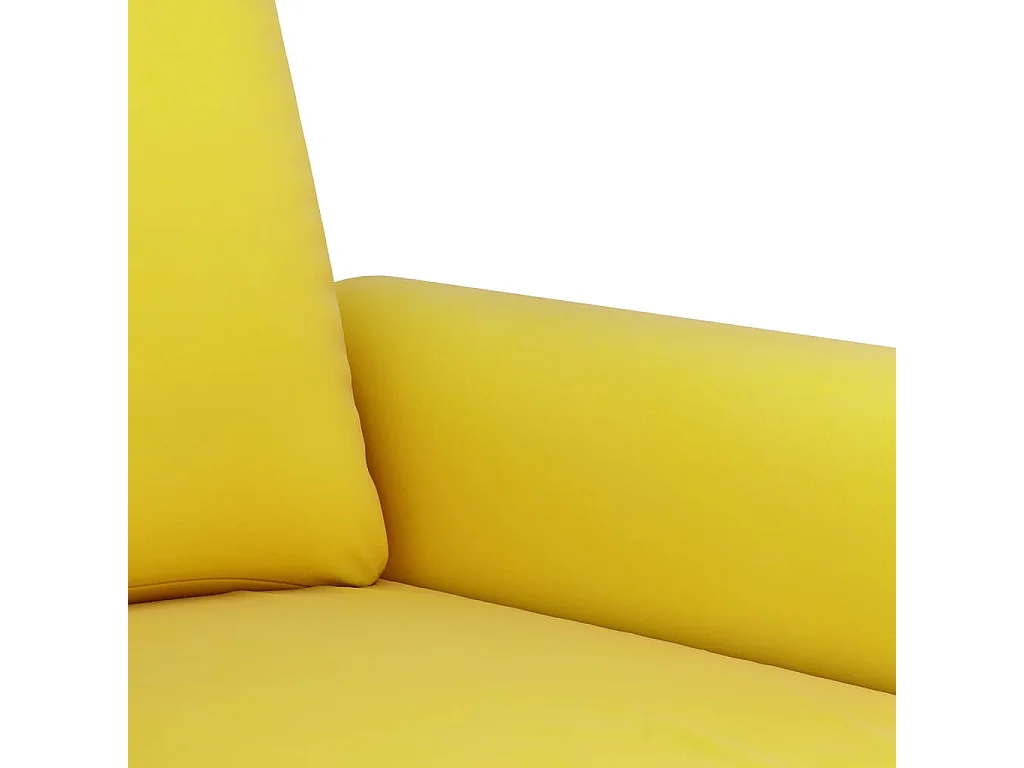 Ensemble de canapés 2 pcs avec coussins Jaune Velours