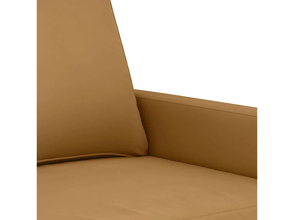 Ensemble de canapés 2 pcs avec coussins Marron Velours