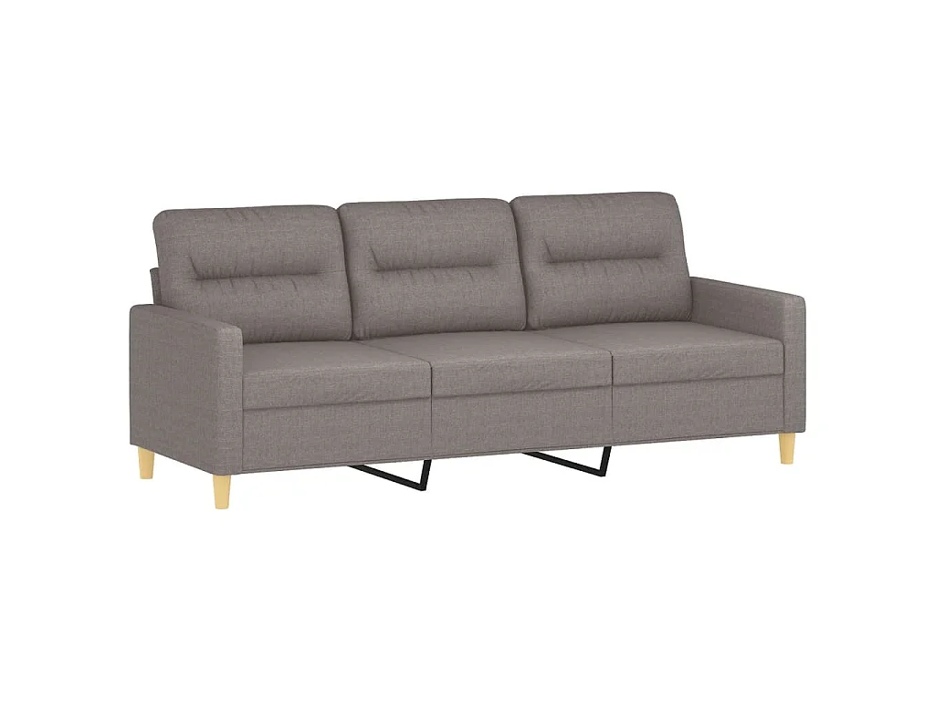 Juego de sofás con cojines 2 piezas tela gris taupe