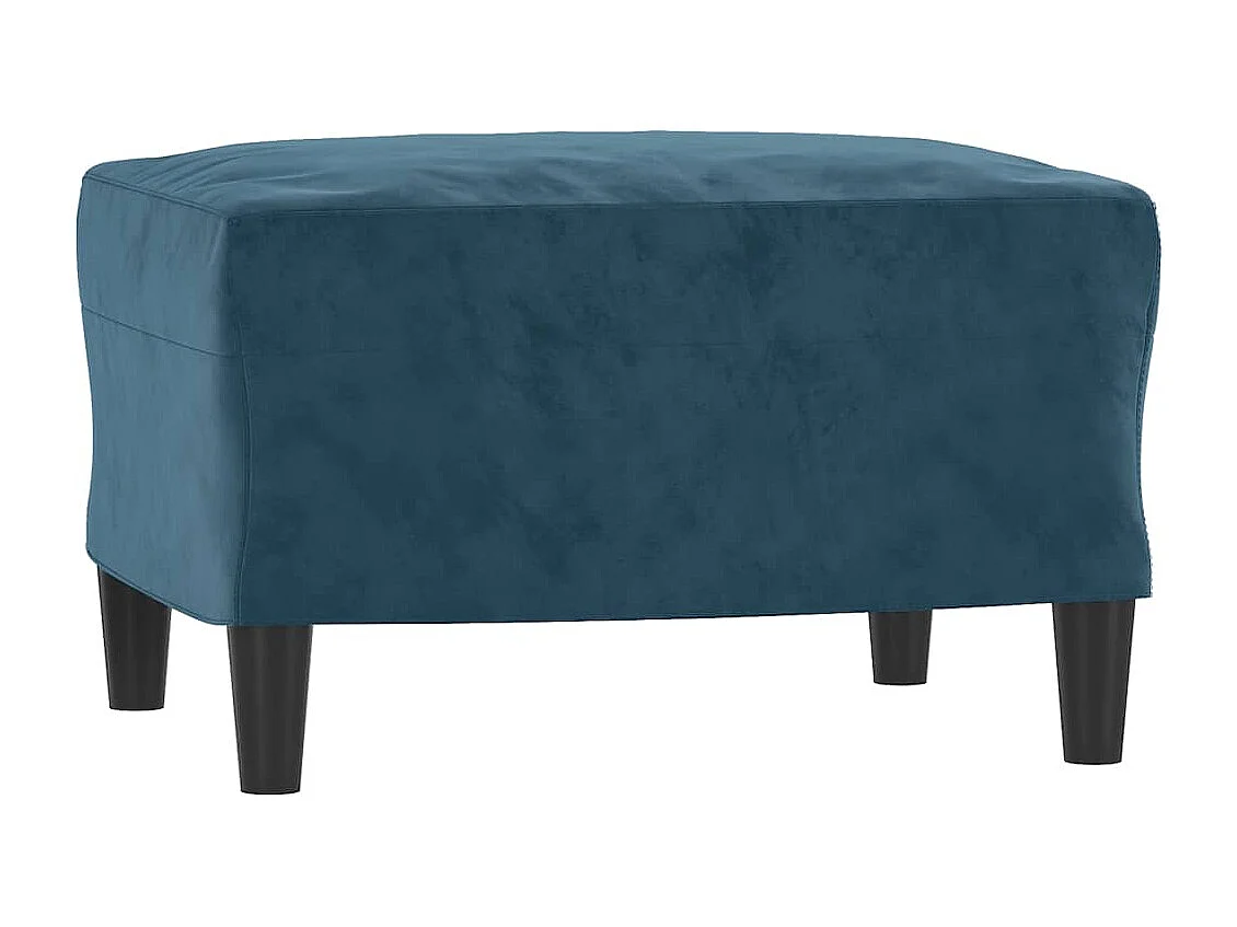 Poltrona con Poggiapiedi Blu 60 cm in Velluto