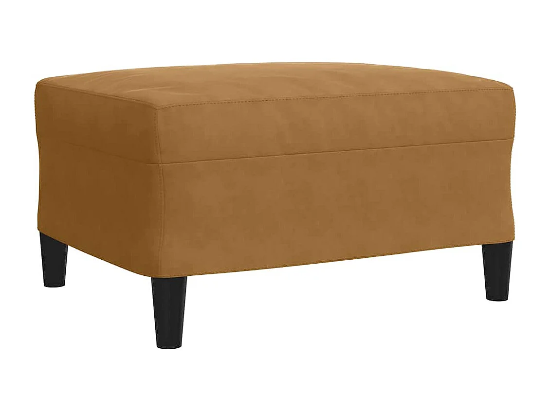 4 pcs conjunto de sofás com almofadões veludo castanho