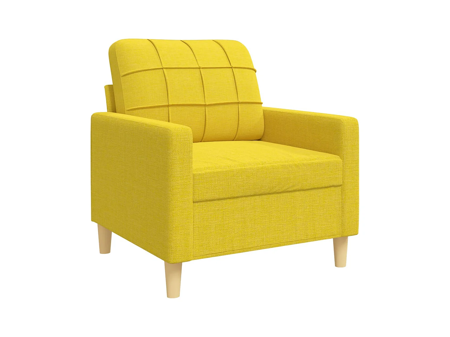 Ensemble de canapés 3 pcs jaune clair tissu