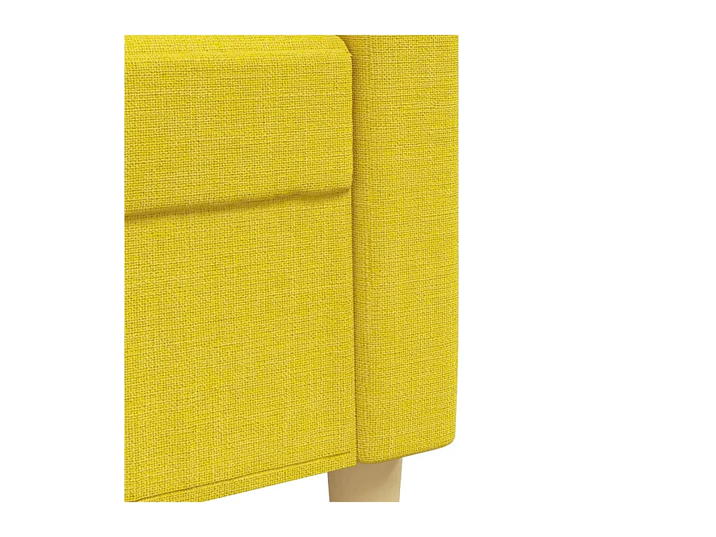Ensemble de canapés 3 pcs jaune clair tissu