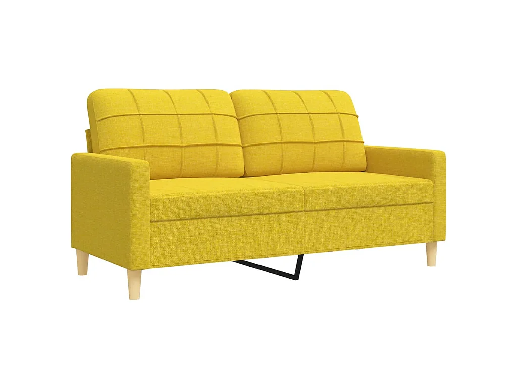 3-delige Loungeset stof lichtgeel