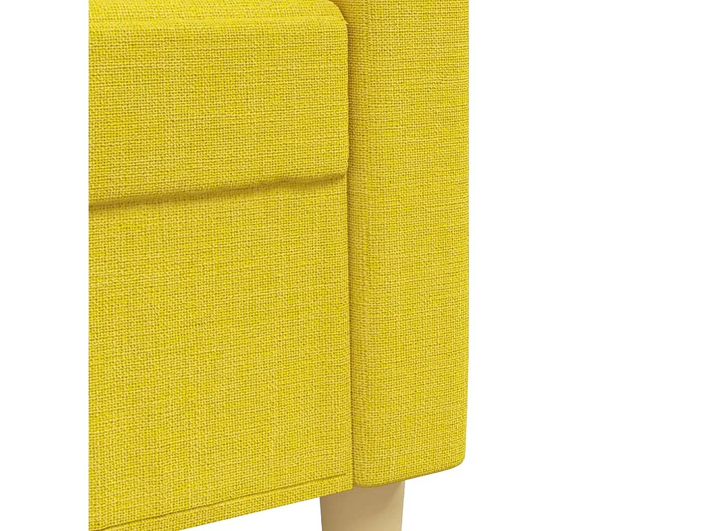 3-delige Loungeset stof lichtgeel