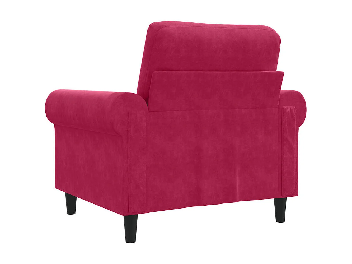 Fauteuil Rouge bordeaux 60 cm Velours