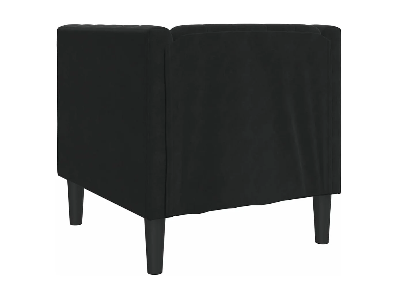 Fauteuil Chesterfield-stijl fluweel zwart