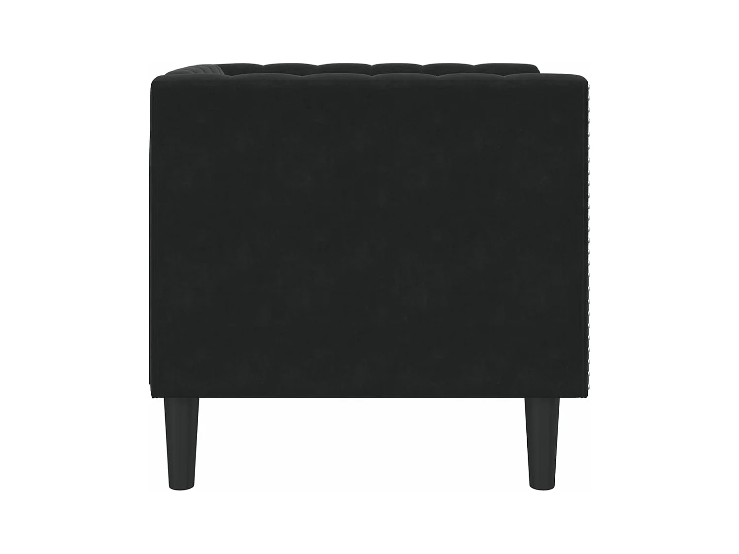 Sillón Chesterfield de terciopelo negro