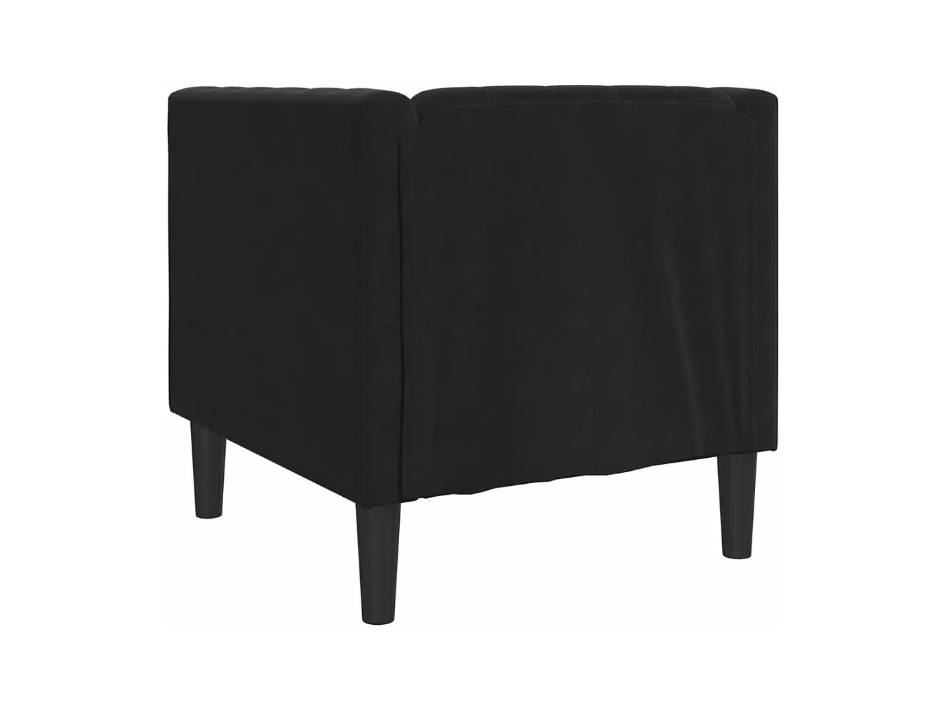 Sillón Chesterfield de terciopelo negro