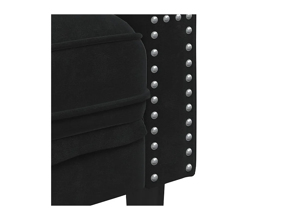 Sillón Chesterfield de terciopelo negro