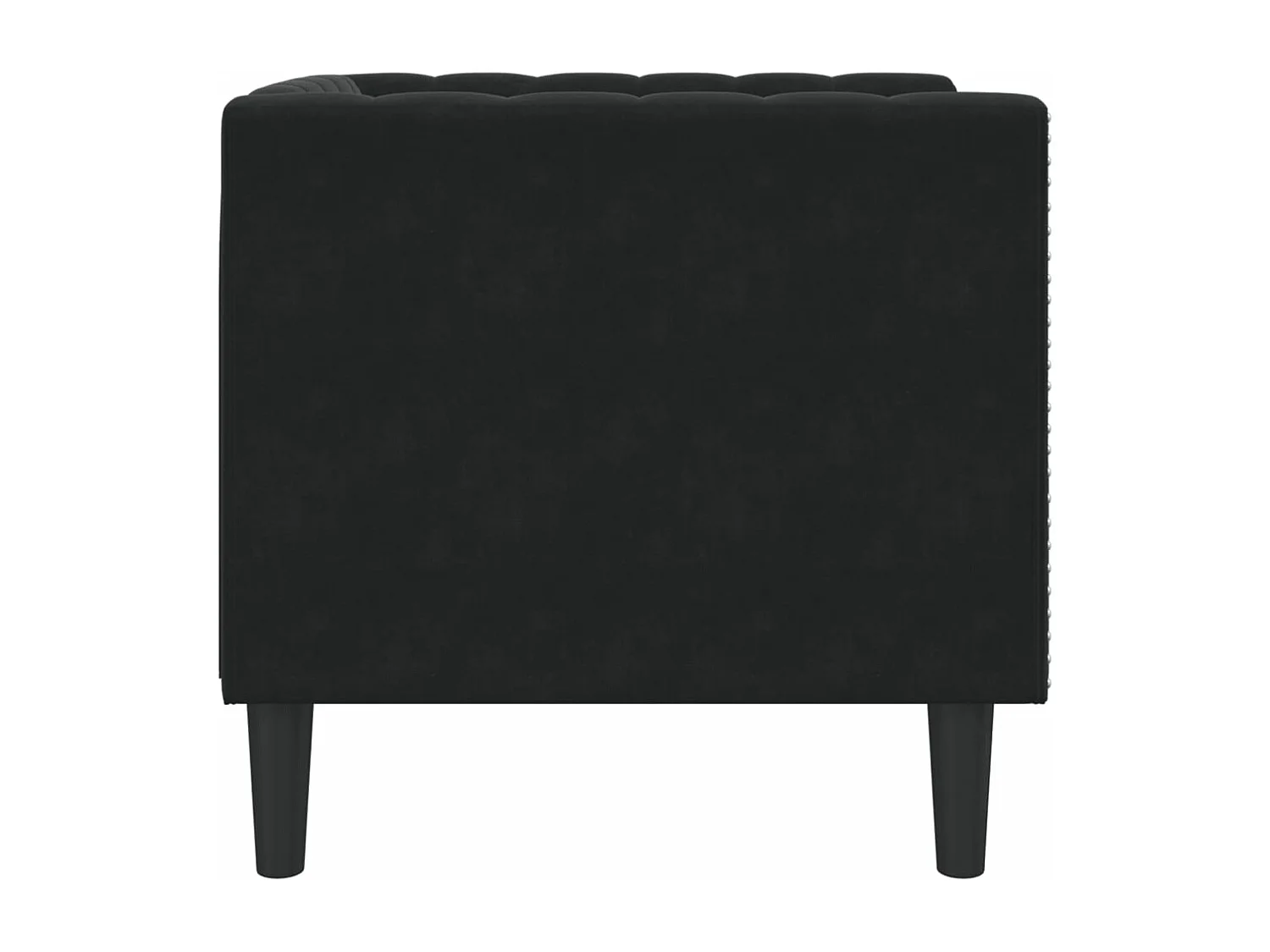 Fauteuil Chesterfield noir velours