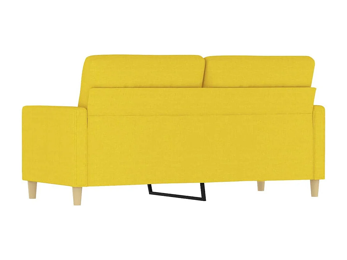 Canapé à 2 places Jaune clair 140 cm Tissu