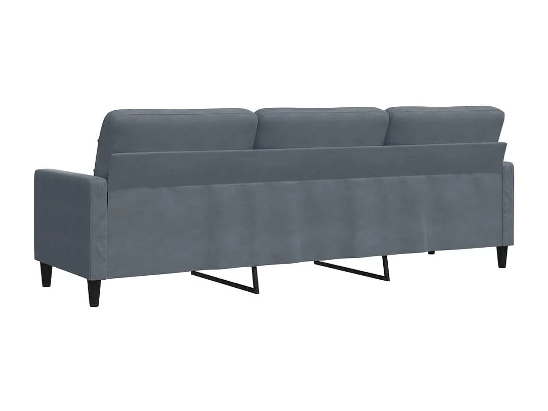 3-Sitzer-Sofa Dunkelgrau 210 cm Samt