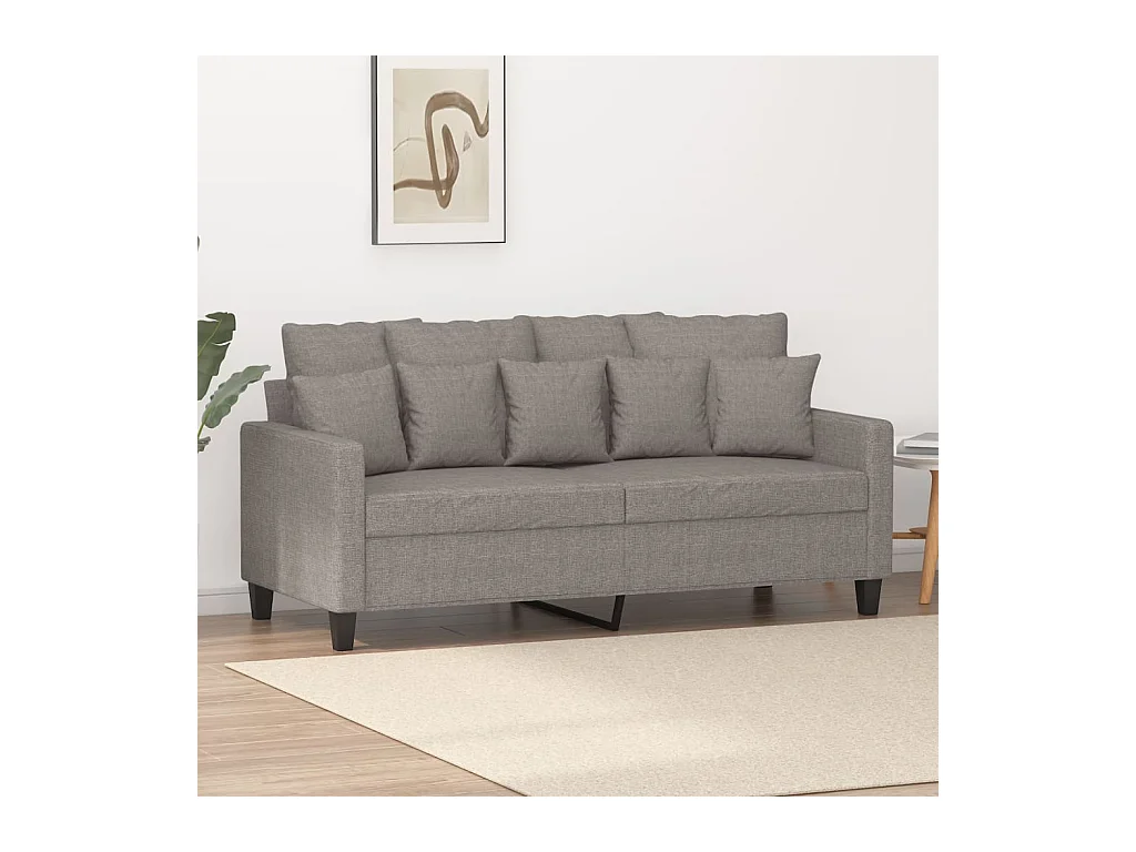 Canapé à 2 places Taupe 140 cm Tissu
