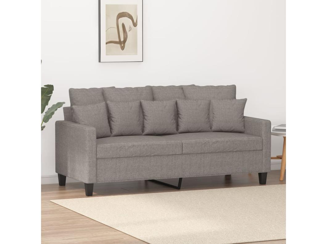 Kanapa 2-osobowa w kolorze taupe 140 cm Tkanina Nowoczesna i Wygodna