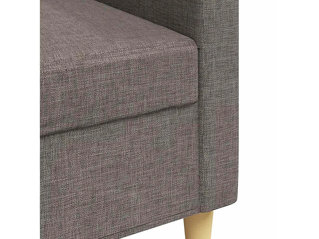 Driezitsbank 210 cm stof taupe