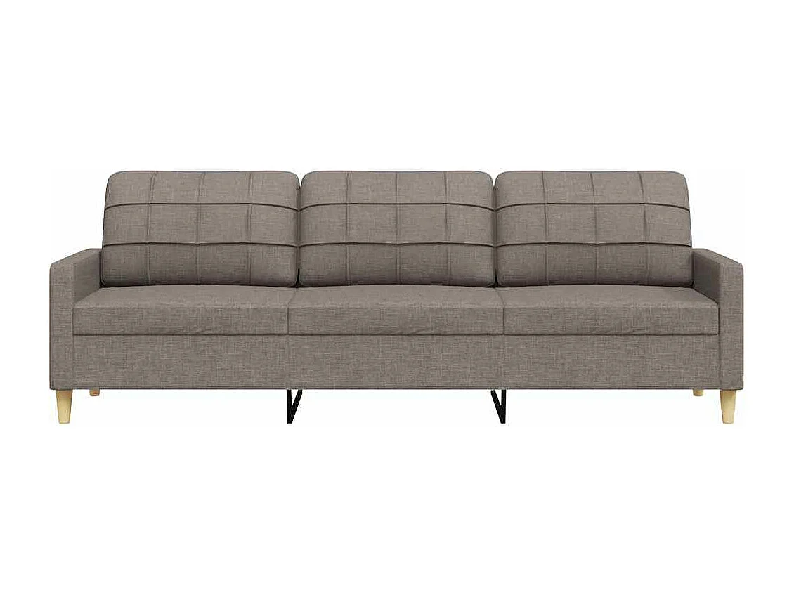 Canapé à 3 places Taupe 210 cm Tissu