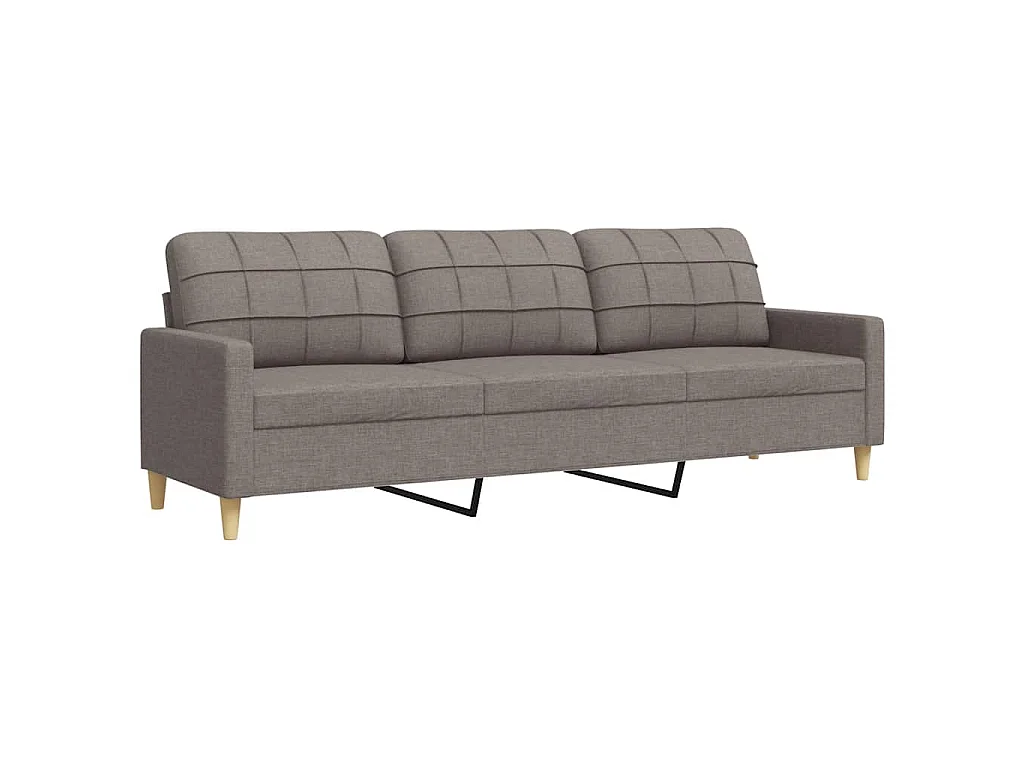 Sofá de 3 plazas de tela gris taupe 210 cm