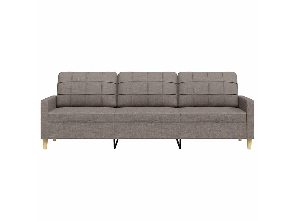 Sofá de 3 plazas de tela gris taupe 210 cm