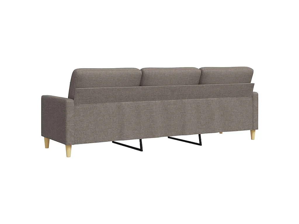 Driezitsbank 210 cm stof taupe