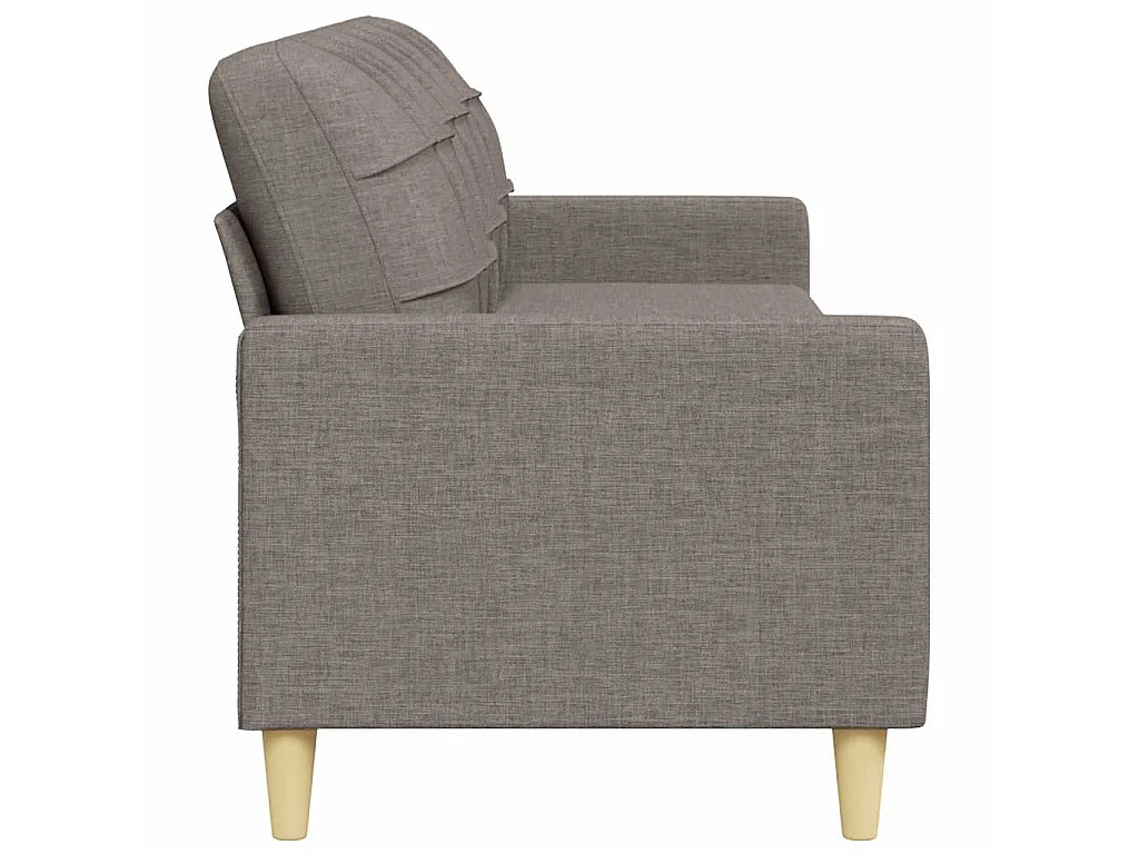 Driezitsbank 210 cm stof taupe