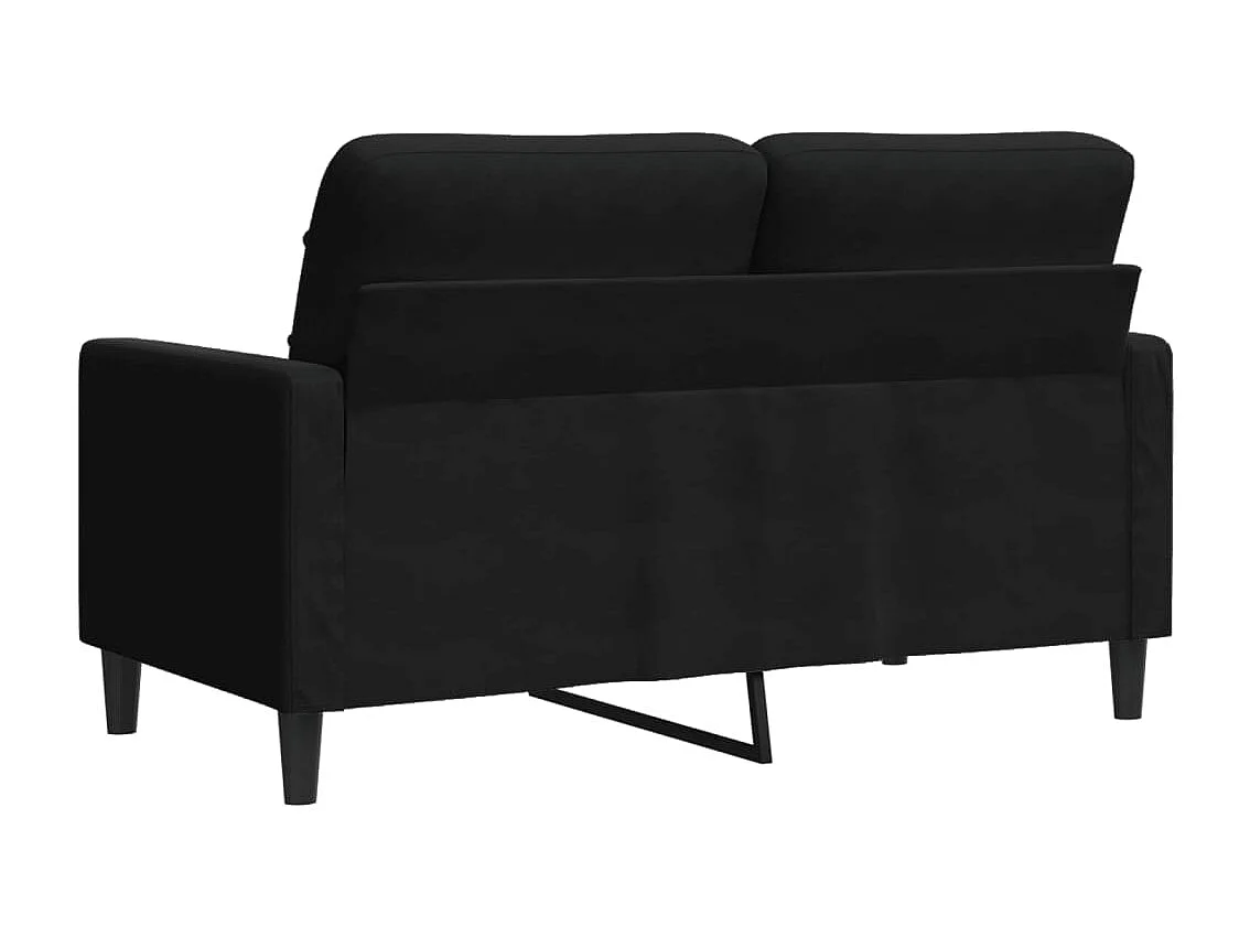 2-Sitzer-Sofa Schwarz 120 cm Samt