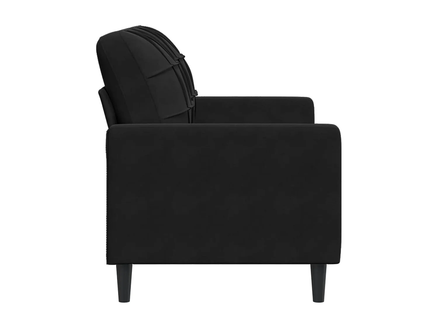 2-Sitzer-Sofa Schwarz 120 cm Samt