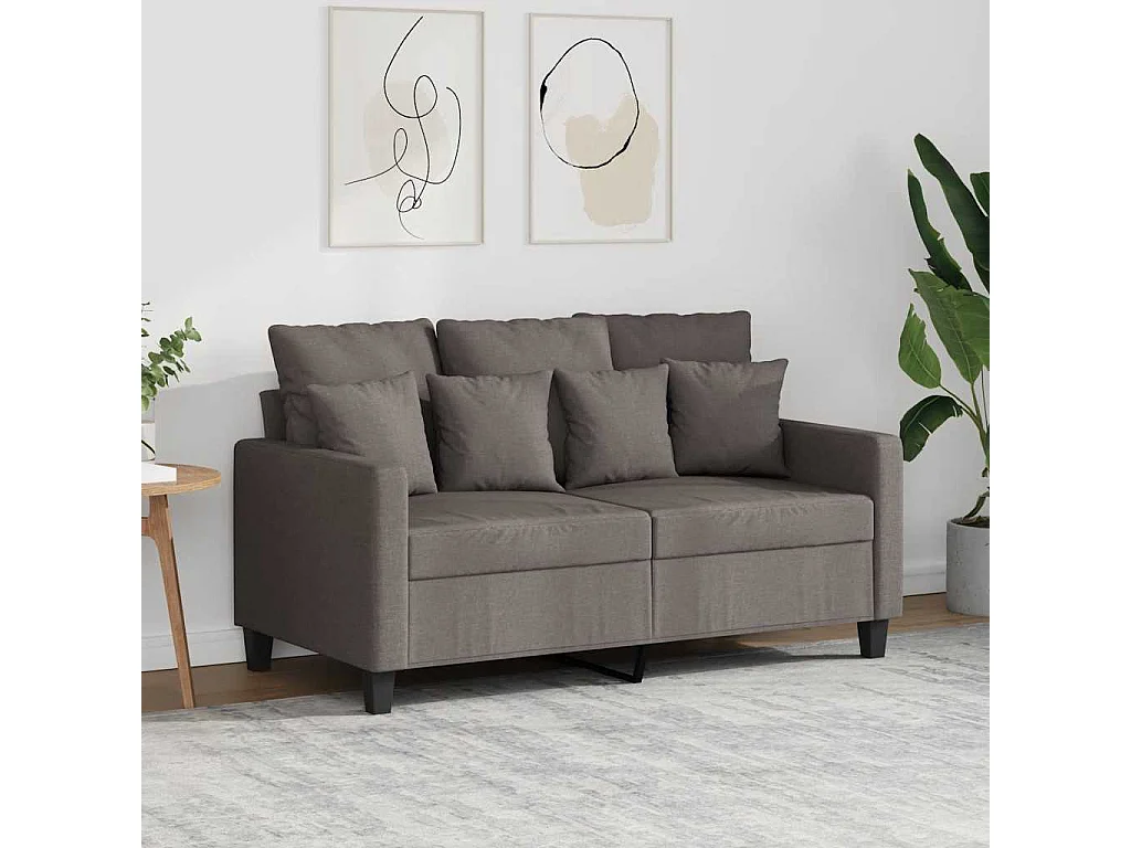 2-Sitzer-Sofa Taupe 120 cm Stoff