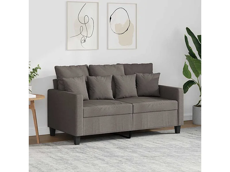 2-Sitzer-Sofa Taupe 120 cm Stoff