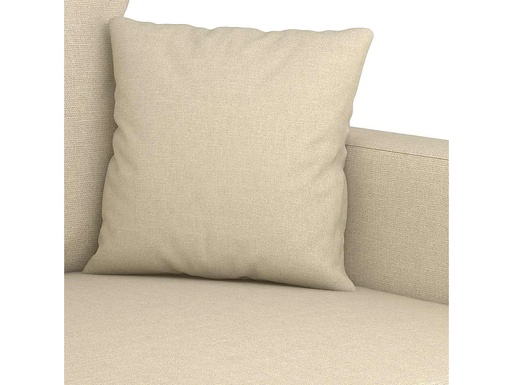 Divano a 2 Posti Crema 140 cm in Tessuto
