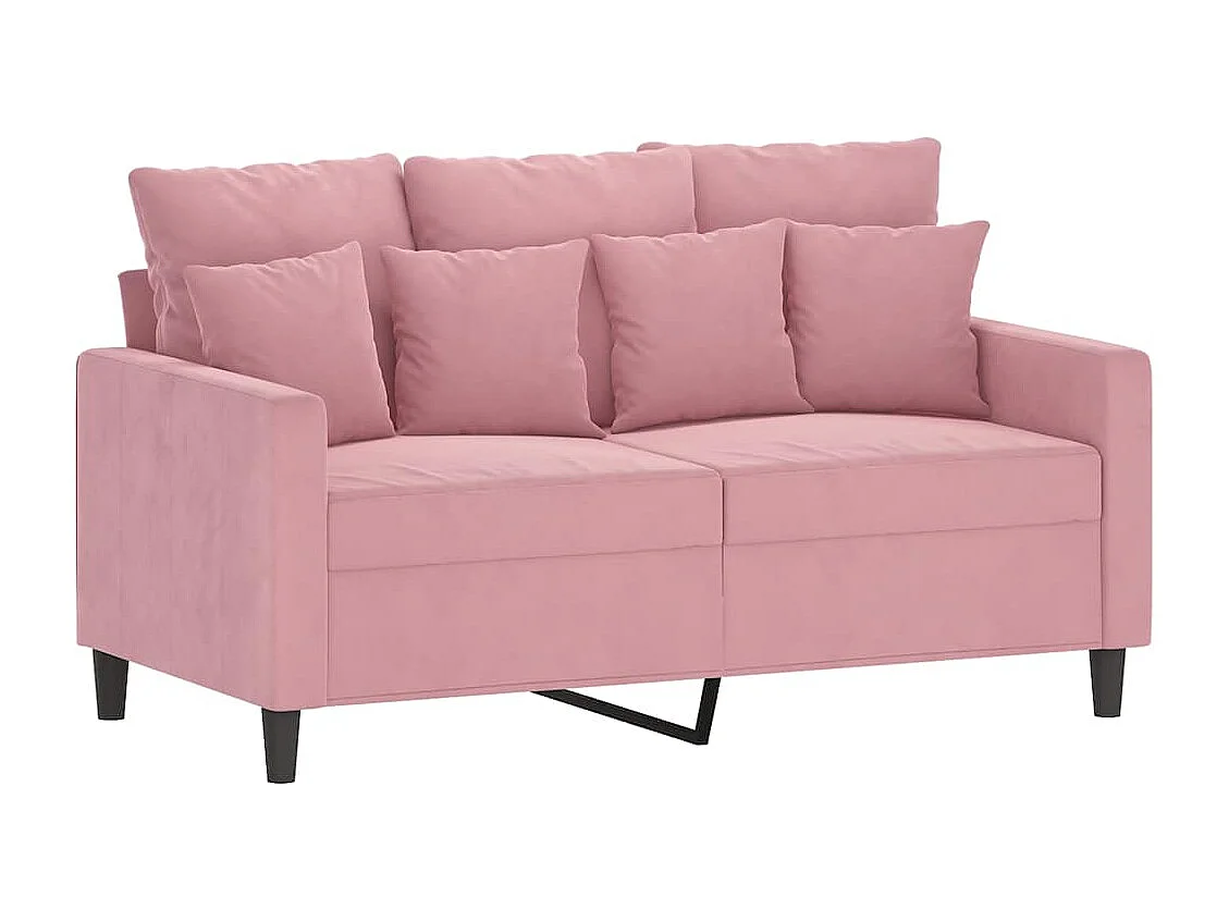 Canapé à 2 places Rose 120 cm Velours