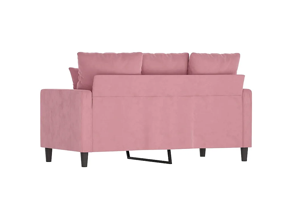 Sofá de 2 plazas terciopelo rosa 120 cm
