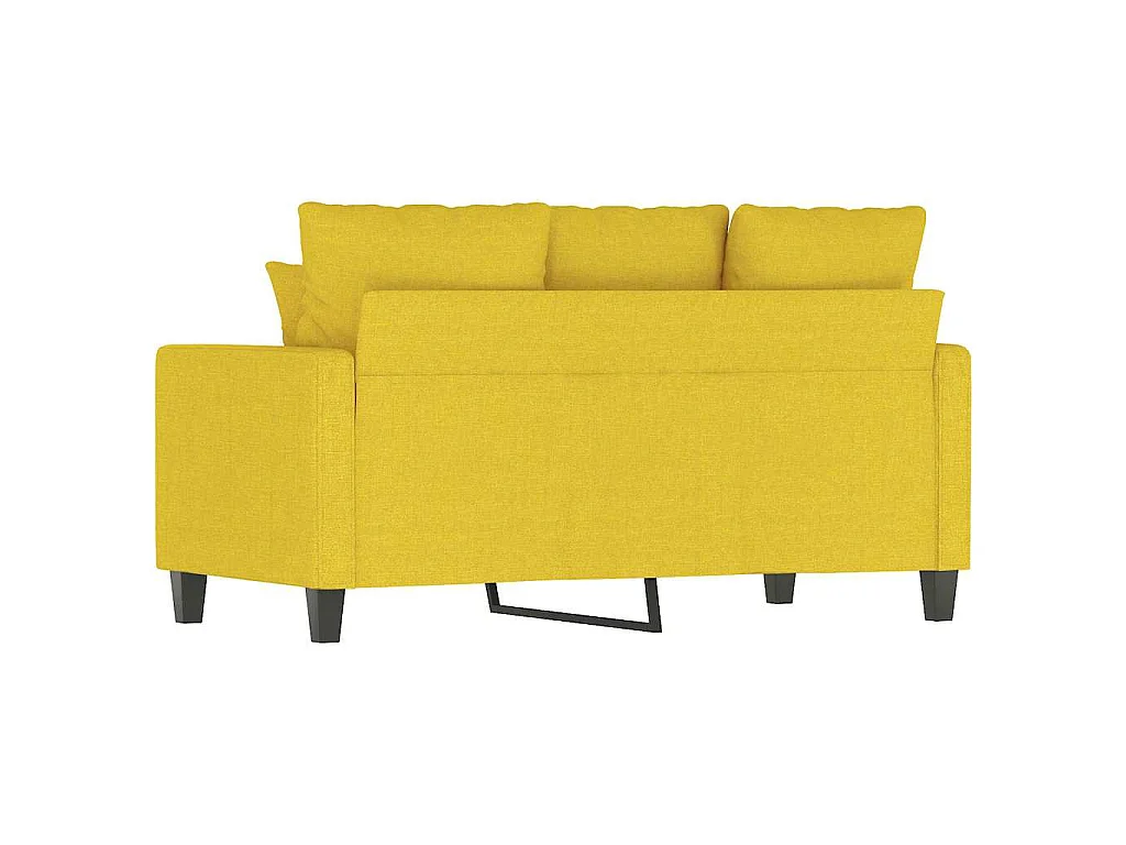 Canapé à 2 places Jaune clair 120 cm Tissu