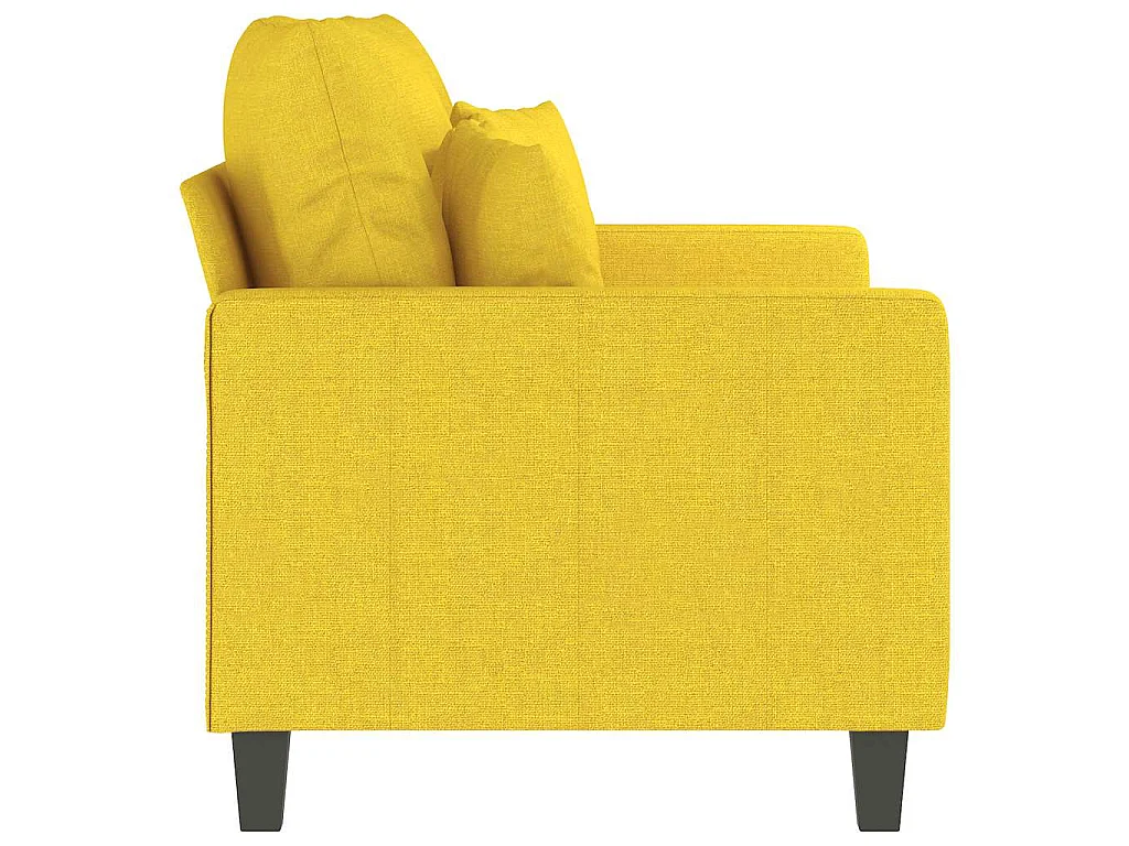 Canapé 2 places en tissu jaune