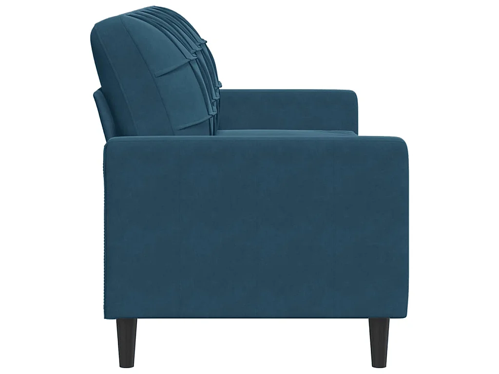 Driezitsbank 180 cm fluweel blauw