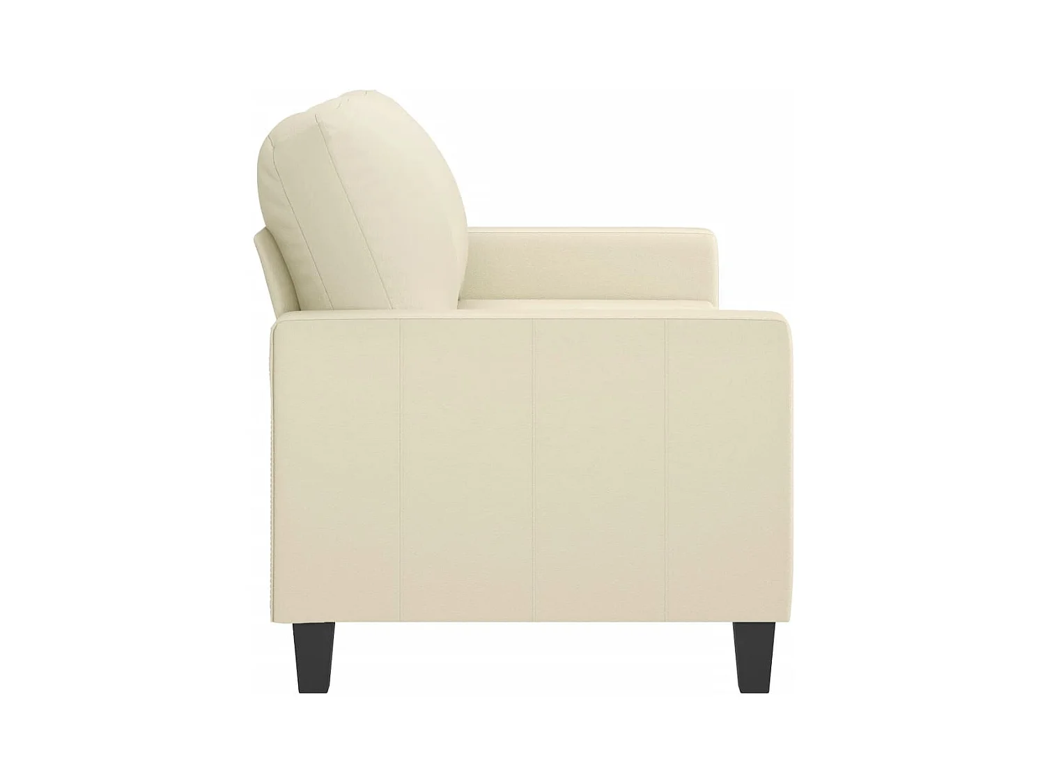 Canapé à 2 places Crème 140 cm Similicuir