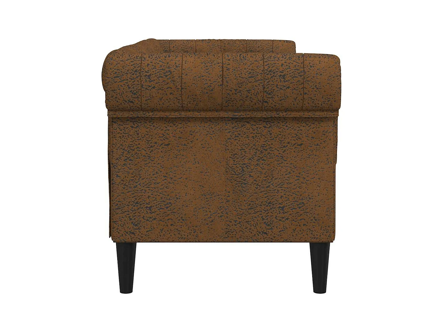 Tweezitsbank Chesterfield-stijl stof bruin