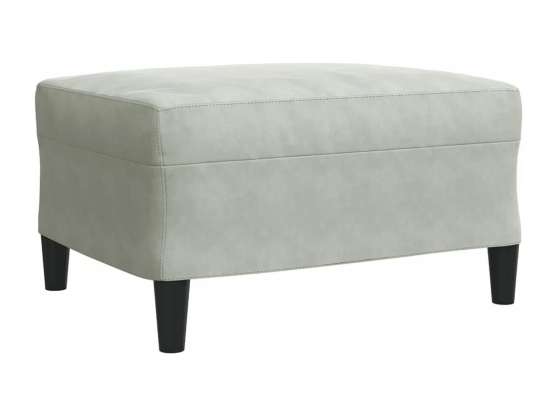 Ensemble de canapés 4 pcs avec coussins Gris clair Velours