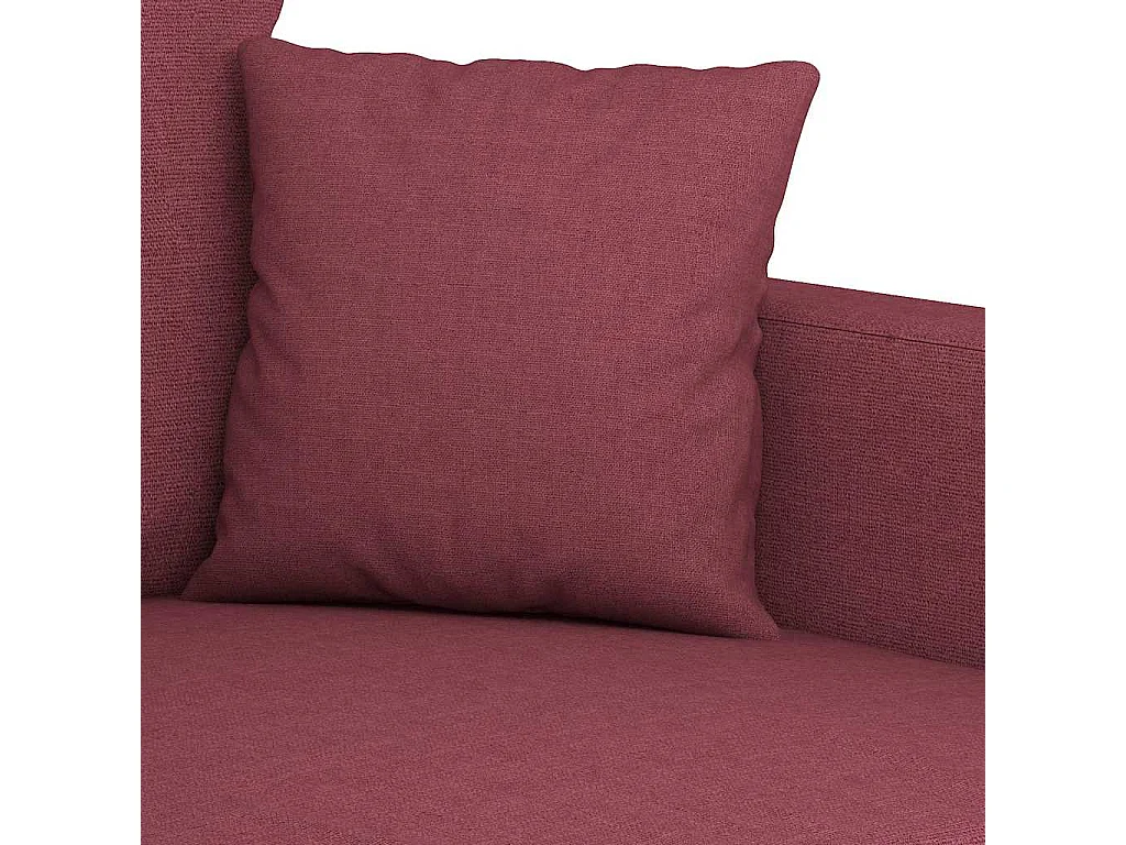 Canapé à 3 places Rouge bordeaux 180 cm Tissu