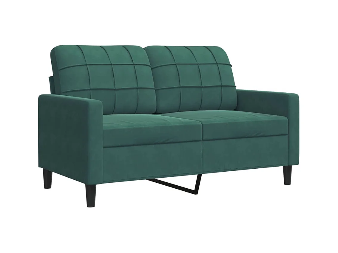 Ensemble de canapés 3 pcs avec coussins Vert foncé Velours