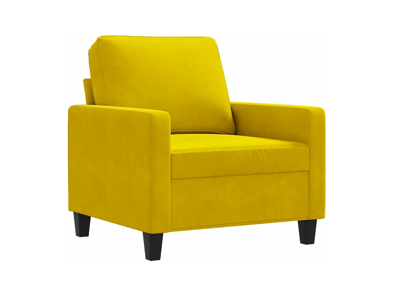 Fauteuil 60 cm fluweel geel