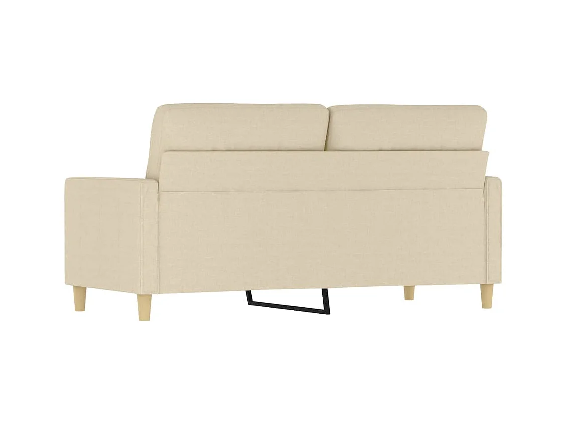 Canapé à 2 places Crème 140 cm Tissu