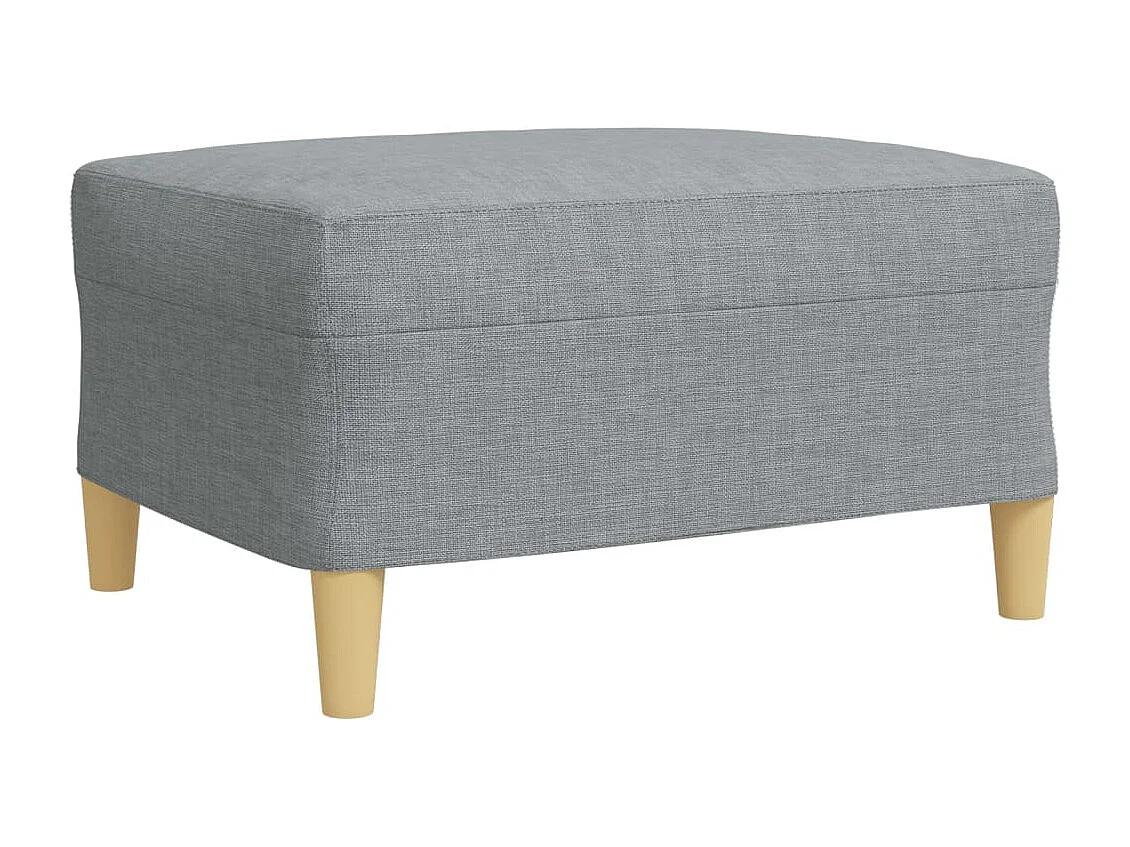 Ensemble de canapés 3 pcs avec repose-pied gris clair tissu