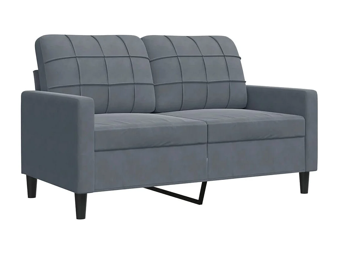 3-delige Loungeset met kussens en bolsters fluweel donkergrijs