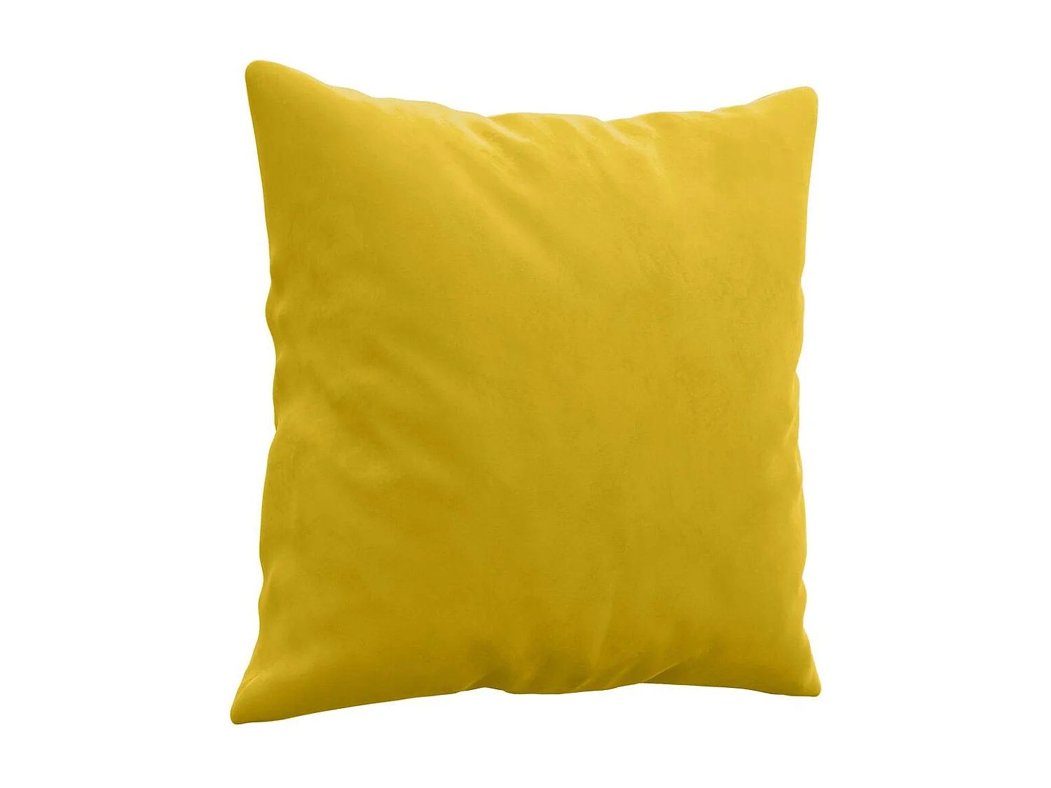 Canapé 2 places avec oreillers décoratifs jaune 120 cm velours