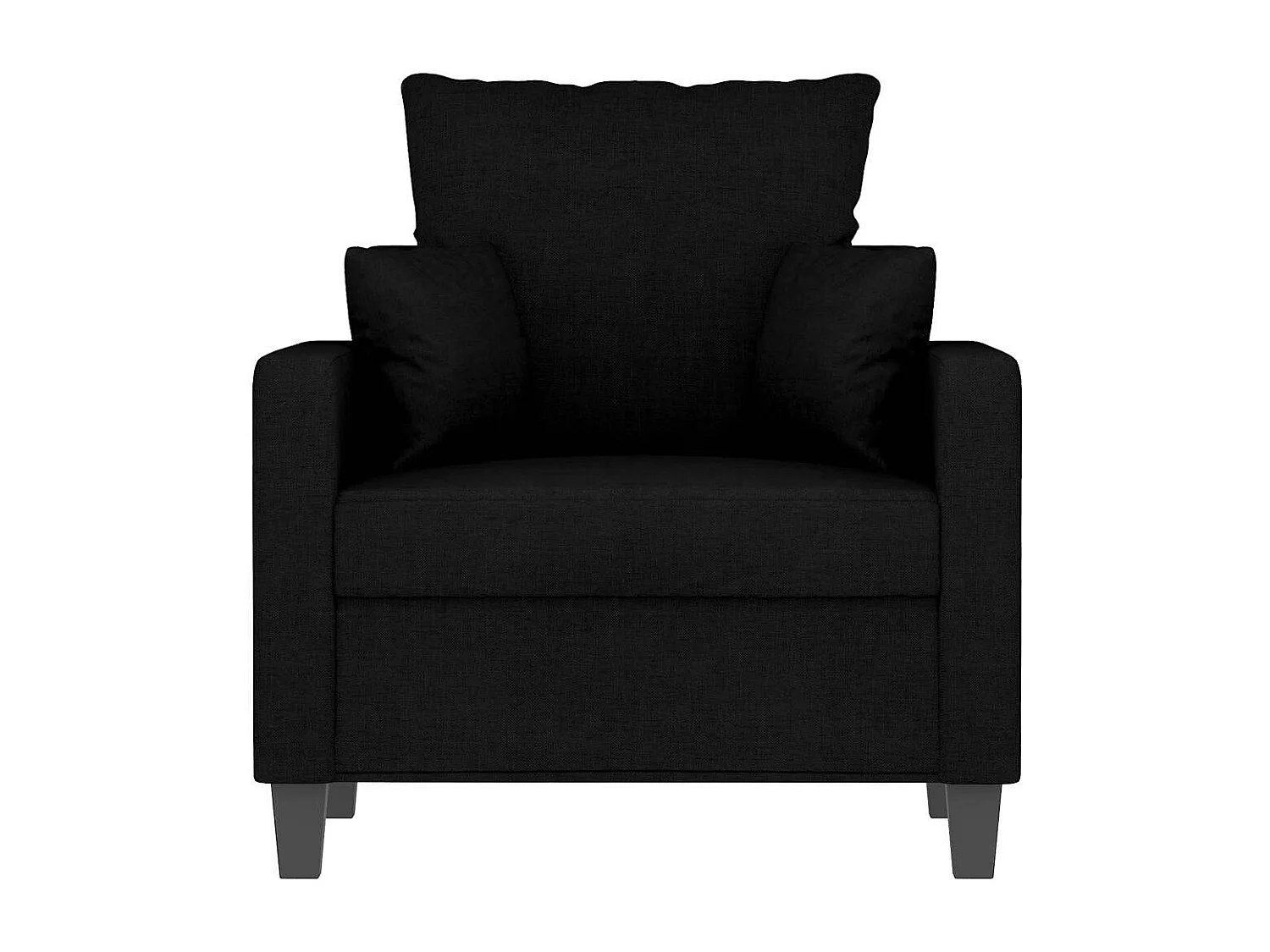 Sessel Schwarz 60 cm Stoff