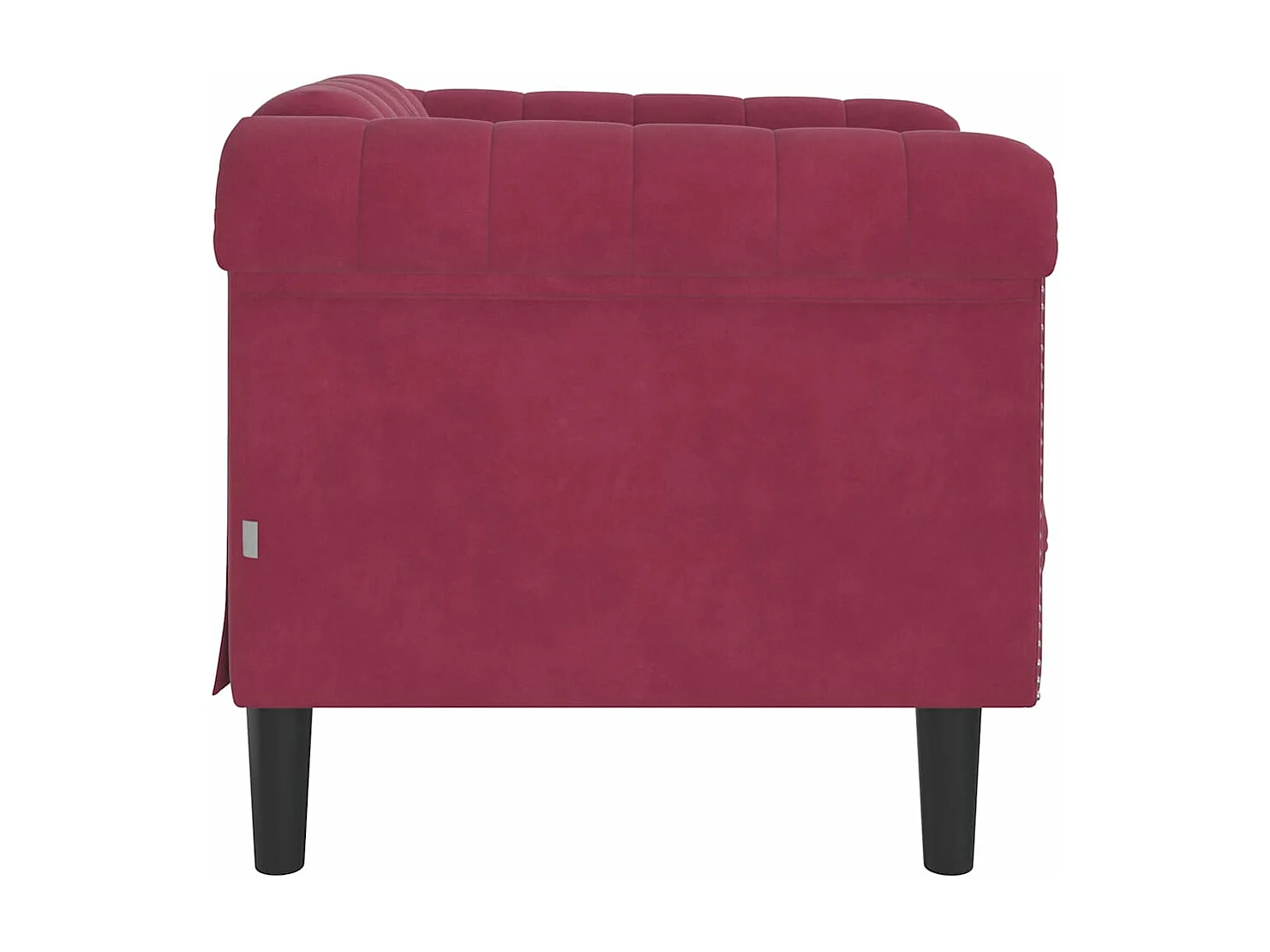 Fauteuil rouge bordeaux velours